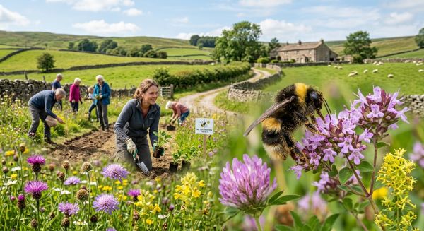 What initiatives are being taken in the UK to save the bumblebee from declining numbers?